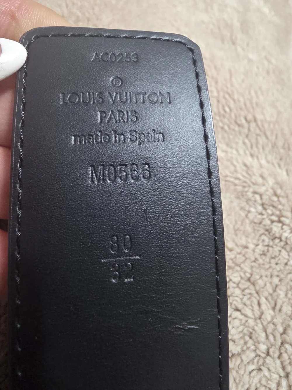 Louis Vuitton Brown Monogram Belt with Gold LV Buckle